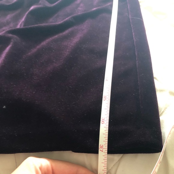 Calvin Klein Velvet Puff Sleeve Ruched Dress - Picture 15 of 16